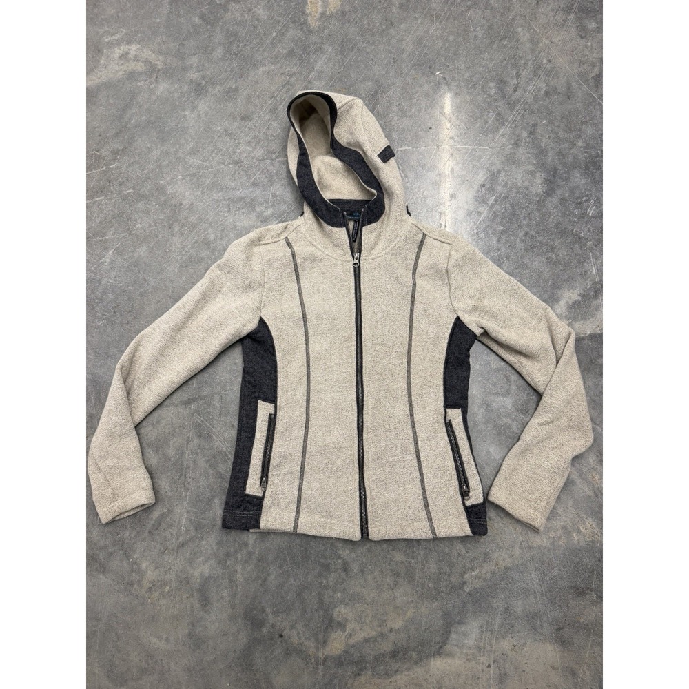 Kuhl Alfpaca Jacket Womens Medium Beige Sherpa Fleece Full Zip Pockets Outdoors